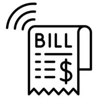 Bill Beacon icon line illustration vector