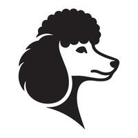 Poodle Dog - A Gentle Poodle Dog face illustration in black and white vector