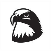 águila - un curioso águila cara ilustración logo concepto diseño vector