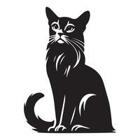 ilustración de un digno abisinio gato vistiendo un pequeño real corona vector