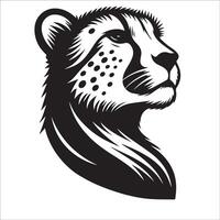 leopardo - un arrogante leopardo ilustración logo concepto vector