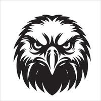águila logo - un enojado águila ilustración en un blanco antecedentes vector