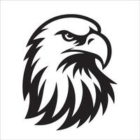 águila - un orgulloso águila cara ilustración logo concepto diseño vector