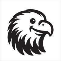 águila - un sonriente águila cara ilustración vector