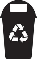 garbage cans with sorted garbage vector