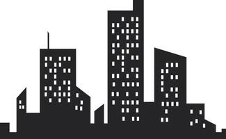 Set of cities silhouette vector