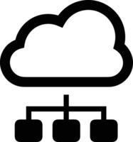 Cloud icon symbol image. Illustration of the hosting storage vector