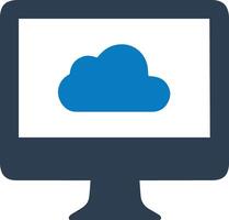 Cloud icon symbol image. Illustration of the hosting storage vector