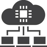 Cloud icon symbol image. Illustration of the hosting storage vector