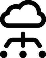 Cloud icon symbol image. Illustration of the hosting storage vector