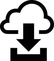 Cloud icon symbol image. Illustration of the hosting storage vector