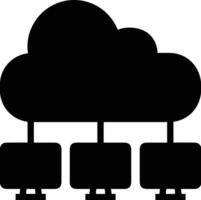 Cloud icon symbol image. Illustration of the hosting storage vector