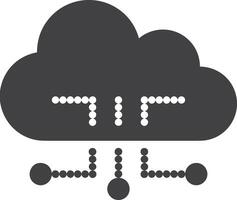 Cloud icon symbol image. Illustration of the hosting storage vector