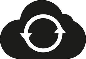 Cloud icon symbol image. Illustration of the hosting storage vector