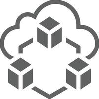 Cloud icon symbol image. Illustration of the hosting storage vector