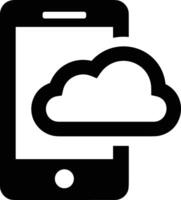 Cloud icon symbol image. Illustration of the hosting storage vector