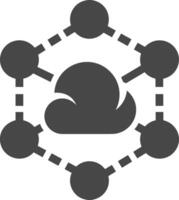 Cloud icon symbol image. Illustration of the hosting storage vector