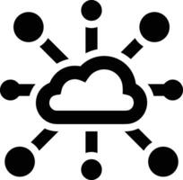 Cloud icon symbol image. Illustration of the hosting storage vector