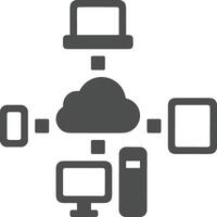 Cloud icon symbol image. Illustration of the hosting storage vector