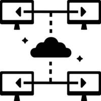 Cloud icon symbol image. Illustration of the hosting storage vector