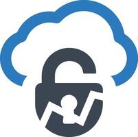 Cloud icon symbol image. Illustration of the hosting storage vector