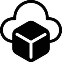 Cloud icon symbol image. Illustration of the hosting storage vector