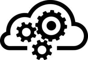 Cloud icon symbol image. Illustration of the hosting storage vector