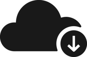 Cloud icon symbol image. Illustration of the hosting storage vector