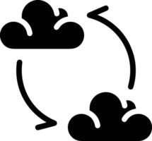 Cloud icon symbol image. Illustration of the hosting storage vector