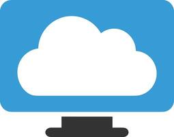 Cloud icon symbol image. Illustration of the hosting storage vector