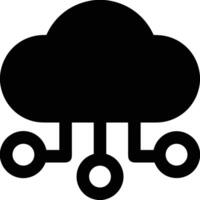 Cloud icon symbol image. Illustration of the hosting storage vector