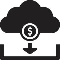 Cloud icon symbol image. Illustration of the hosting storage vector