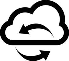 Cloud icon symbol image. Illustration of the hosting storage vector