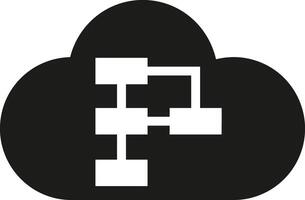 Cloud icon symbol image. Illustration of the hosting storage vector