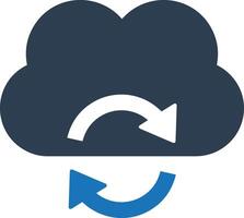 Cloud icon symbol image. Illustration of the hosting storage vector