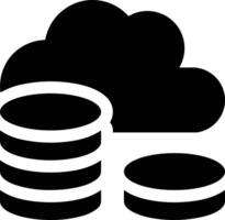 Cloud icon symbol image. Illustration of the hosting storage vector