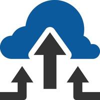 Cloud icon symbol image. Illustration of the hosting storage vector