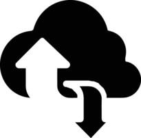 Cloud icon symbol image. Illustration of the hosting storage vector