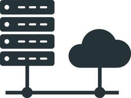 Cloud icon symbol image. Illustration of the hosting storage vector
