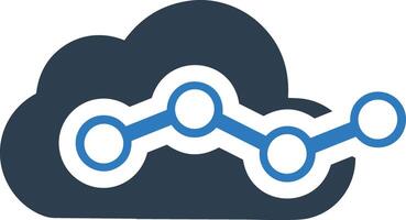 Cloud icon symbol image. Illustration of the hosting storage vector