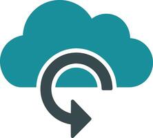 Cloud icon symbol image. Illustration of the hosting storage vector