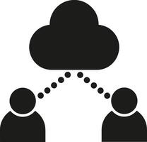 Cloud icon symbol image. Illustration of the hosting storage vector