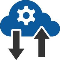 Cloud icon symbol image. Illustration of the hosting storage vector