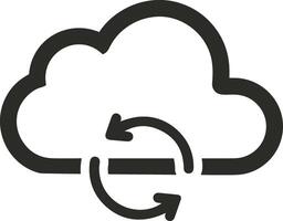 Cloud icon symbol image. Illustration of the hosting storage vector