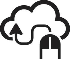 Cloud icon symbol image. Illustration of the hosting storage vector