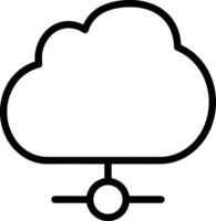 Cloud icon symbol image. Illustration of the hosting storage vector