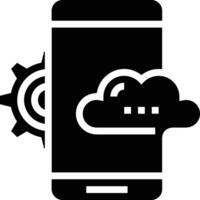 Cloud icon symbol image. Illustration of the hosting storage vector