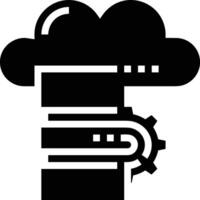 Cloud icon symbol image. Illustration of the hosting storage vector