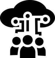 Cloud icon symbol image. Illustration of the hosting storage vector