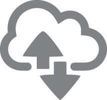 Cloud icon symbol image. Illustration of the hosting storage vector